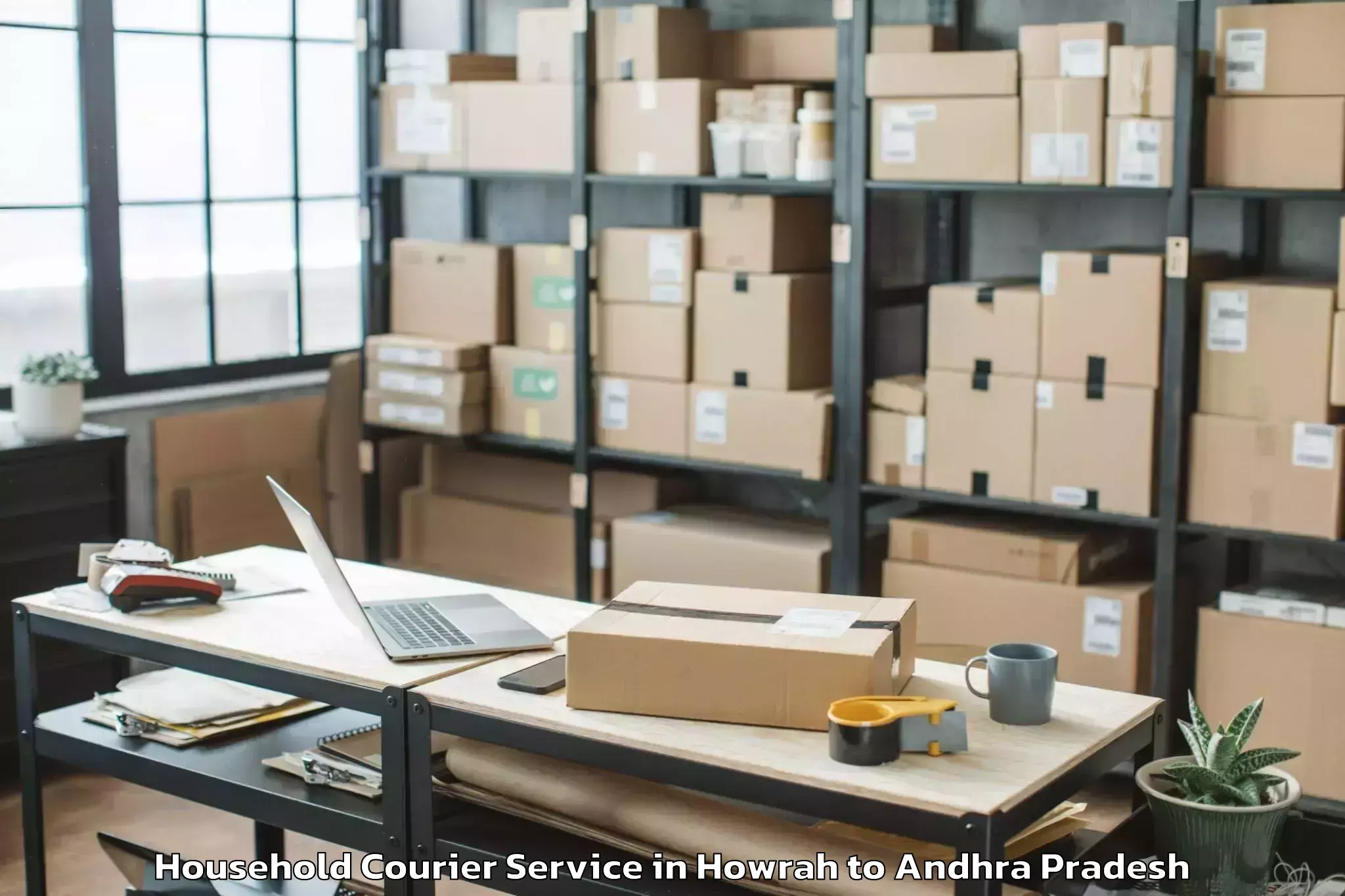 Professional Howrah to Rompicharla Household Courier